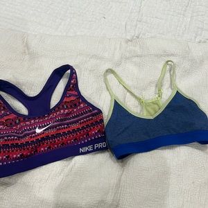 Used women’s NIKE sports bras (2 with purchase!